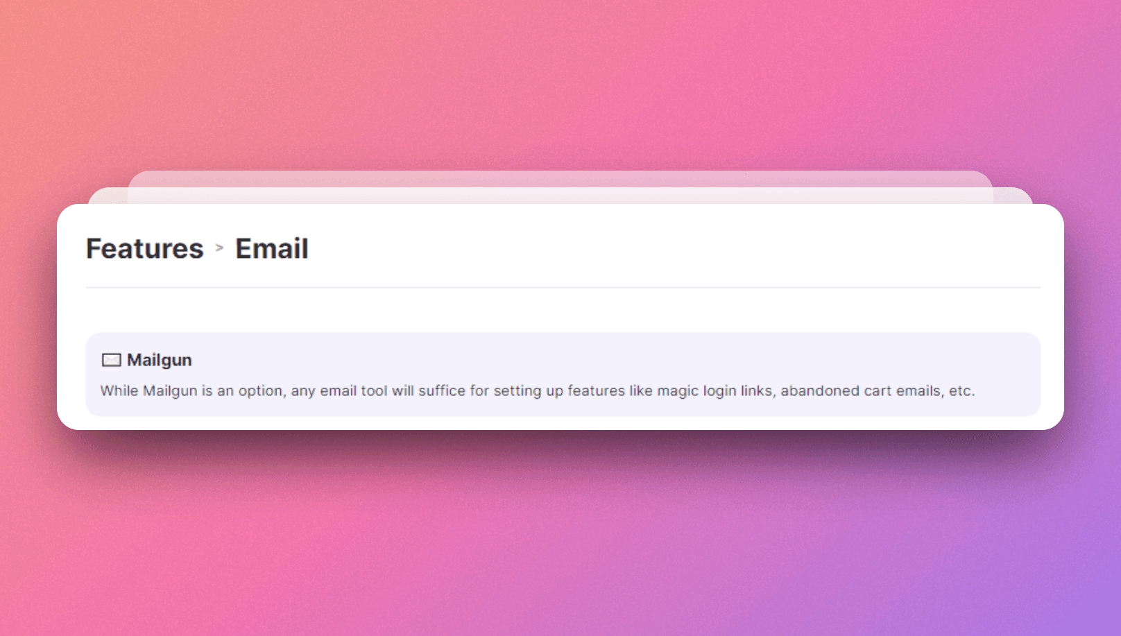 Next Starter AI's Email marketing docs