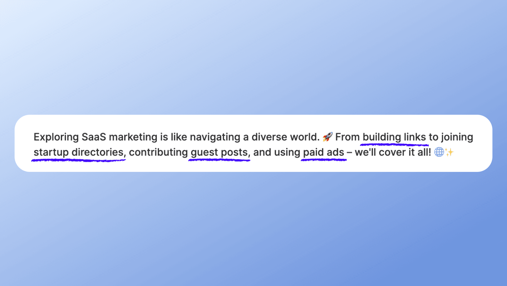 Next Starter AI's SaaS marketing documentation
